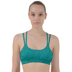 Green Denim Line Them Up Sports Bra