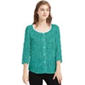 Green Denim Chiffon Quarter Sleeve Blouse View1