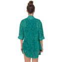 Green Denim Open Front Chiffon Kimono View2