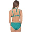 Green Denim Double Strap Halter Bikini Set View2