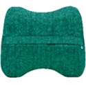 Green Denim Velour Head Support Cushion View2