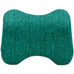 Green Denim Head Support Cushion by ArtsyWishy