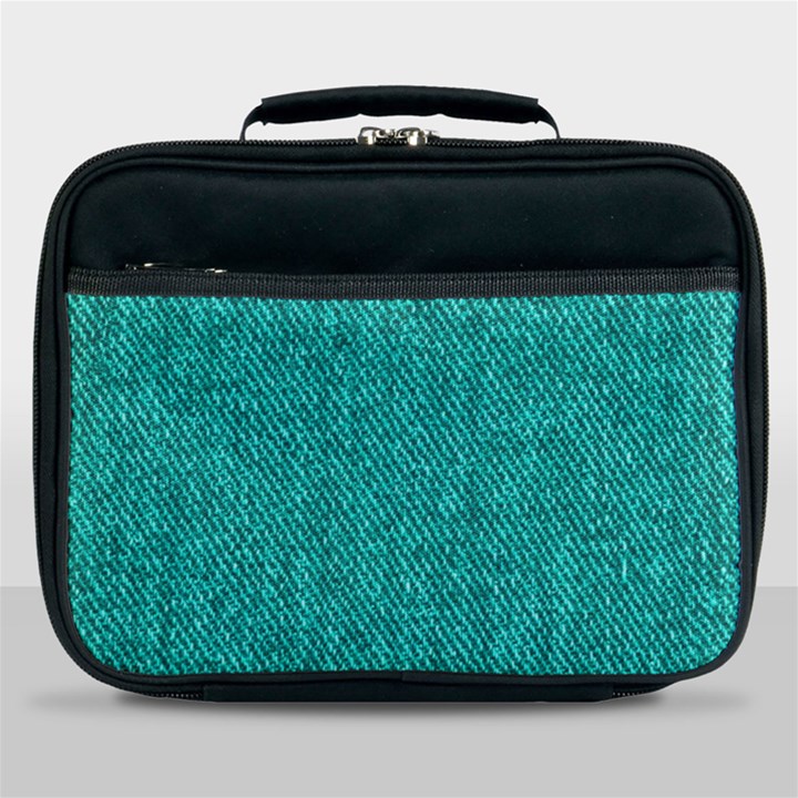 Green Denim Lunch Bag