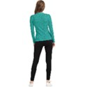 Green Denim Women s Long Sleeve Rash Guard View2