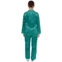 Green Denim Satin Long Sleeve Pajamas Set View2