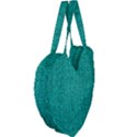 Green Denim Giant Heart Shaped Tote View4