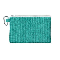 Green Denim Canvas Cosmetic Bag (Medium)