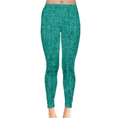 Green Denim Inside Out Leggings