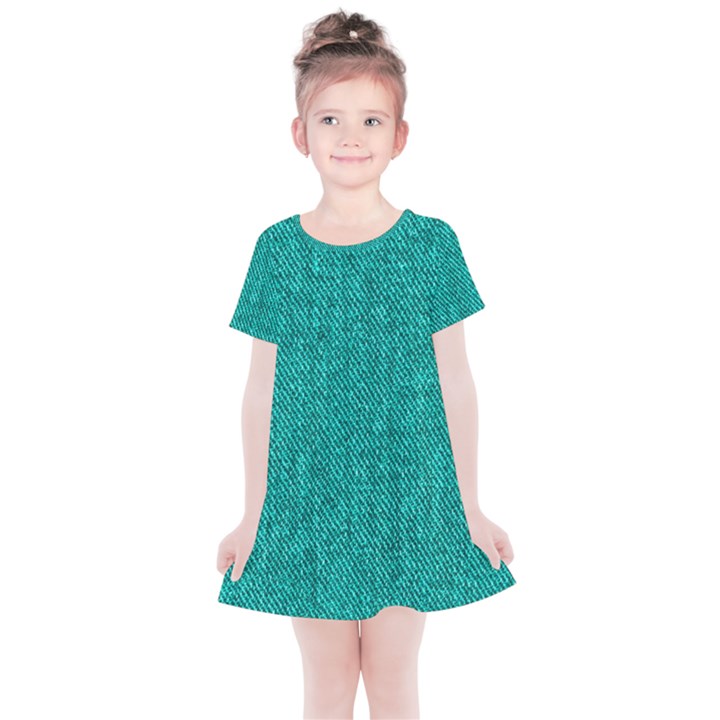 Green Denim Kids  Simple Cotton Dress