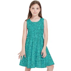 Green Denim Kids  Skater Dress