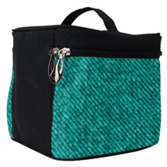 Green Denim Make Up Travel Bag (Small)