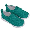 Green Denim Kids  Velcro No Lace Shoes View3