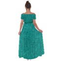 Green Denim Off Shoulder Open Front Chiffon Dress View2