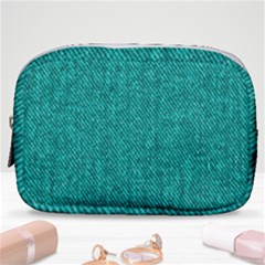 Green Denim Make Up Pouch (Small)