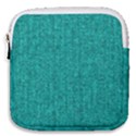 Green Denim Mini Square Pouch View1