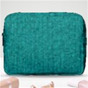 Green Denim Make Up Pouch (Large) View1