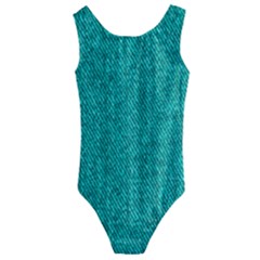 Green Denim Kids  Cut-Out Back One Piece Swimsuit