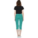 Green Denim Inside Out Lightweight Velour Capri Leggings  View4