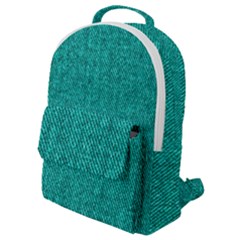 Green Denim Flap Pocket Backpack (Small)