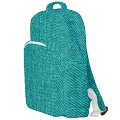 Green Denim Double Compartment Backpack