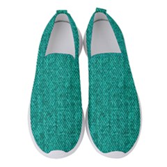 Green Denim Women s Slip On Sneakers