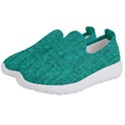 Green Denim Kids  Slip On Sneakers View2