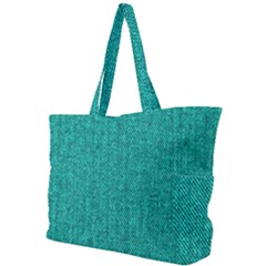 Green Denim Simple Shoulder Bag