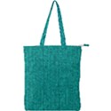 Green Denim Double Zip Up Tote Bag View1