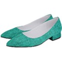 Green Denim Women s Low Heels View2