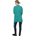 Green Denim Long Sleeve Velvet Kimono  View2