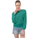 Green Denim Banded Bottom Chiffon Top View1