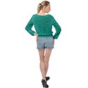 Green Denim Banded Bottom Chiffon Top View2