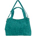 Green Denim Double Compartment Shoulder Bag View1