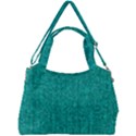 Green Denim Double Compartment Shoulder Bag View2