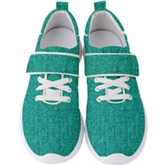 Green Denim Men s Velcro Strap Shoes