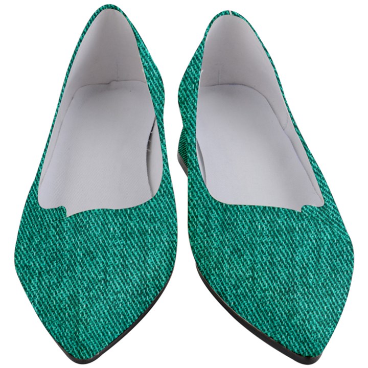 Green Denim Women s Block Heels 