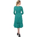 Green Denim Ruffle End Midi Chiffon Dress View2