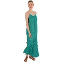 Green Denim Cami Maxi Ruffle Chiffon Dress View1