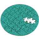 Green Denim Wooden Puzzle Round View2