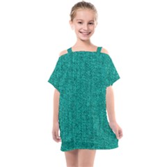 Green Denim Kids  One Piece Chiffon Dress