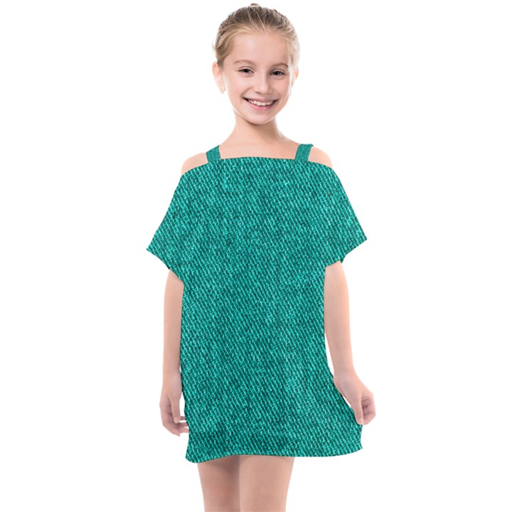 Green Denim Kids  One Piece Chiffon Dress