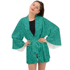 Green Denim Long Sleeve Kimono