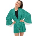 Green Denim Long Sleeve Kimono View1