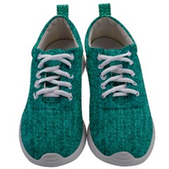 Green Denim Mens Athletic Shoes