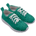 Green Denim Kids Athletic Shoes View3