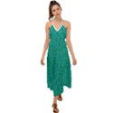 Green Denim Halter Tie Back Dress  View1