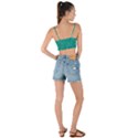 Green Denim Woven Tie Front Bralet View2