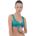 Green Denim Front Tie Bikini Top View1