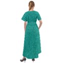 Green Denim Front Wrap High Low Dress View2