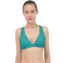 Green Denim Classic Banded Bikini Top View1